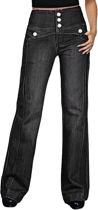 Front Button Fly Women's Vintage Jeans